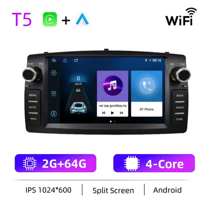 Car Radio Android For Toyota Corolla E120 2003-2006 BYD F3 Carplay Multimedia 7'' Player 2Din Autoaudio Head Unit Navigation GPS