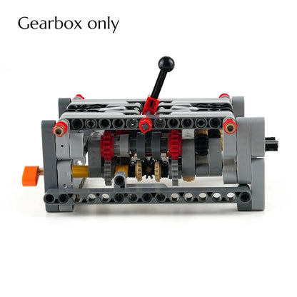 MOC 5 Speed with Reverse Gearbox Technology Modified Parts Building Blocks Transmission Model Kids Education Toy Creative Gift