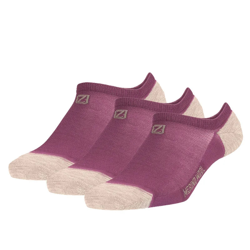 ZEALWOOD Merino Wool Running Socks Men Women No Show/Ankle/Crew Anti-blister Cushion Athletic Socks Ultra-Light Tennis 1/3 Pairs