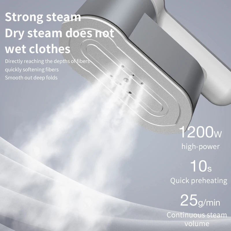 2-in-1 Portable Handheld Steam Iron Garment Steamer Mini Travel Ironing Machine Automatic Clothing Steam Generator for Home Dorm