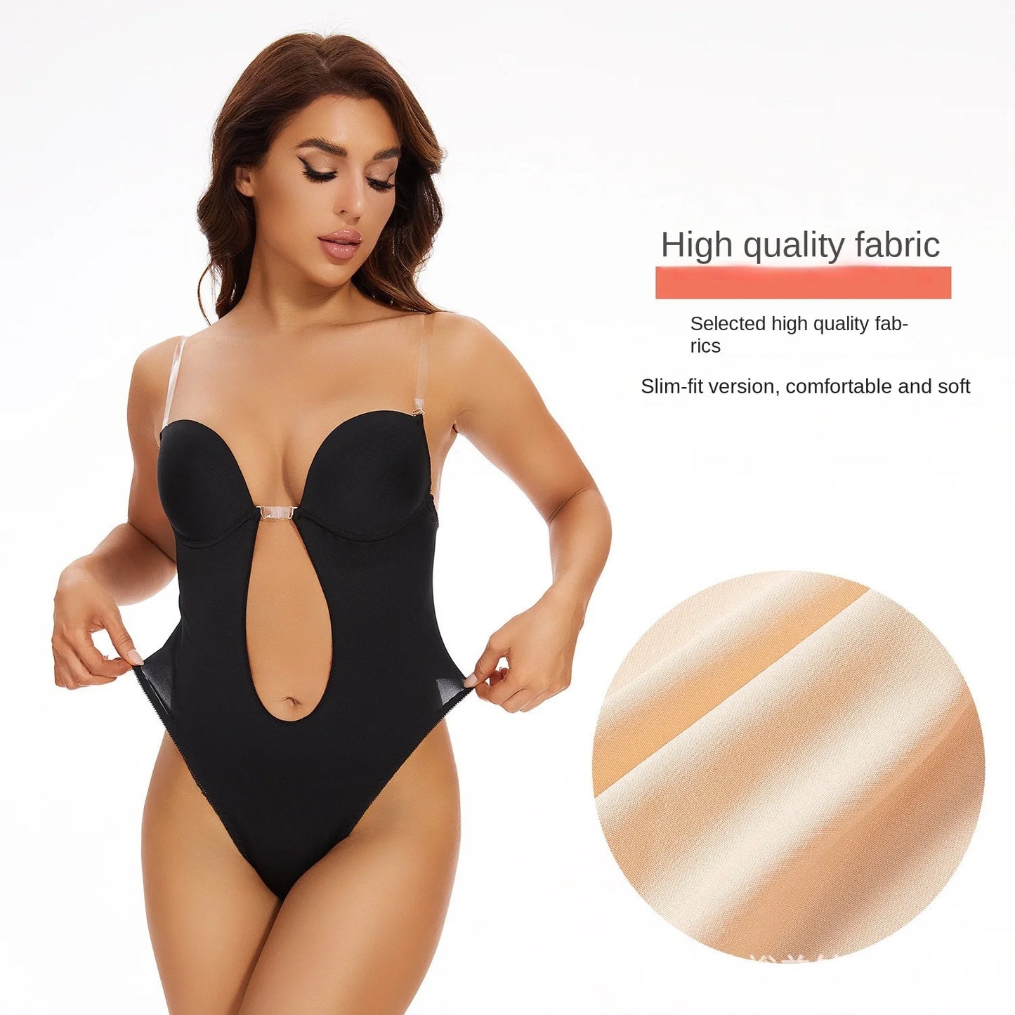 Europe The United States Shapewear Invisible Shoulder Strap Bra Set Adjustment Underwear Sexy Backless Triangle Body Shapewear