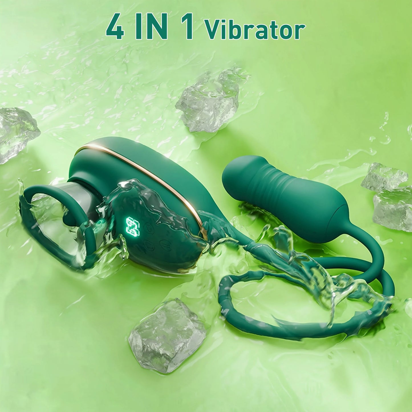 Adult Sex Toy 3-in-1 Licking Vibrator 3 Suction Modes Clitoral Stimulation Extendable Thrusting Masturbator Suitable for Women