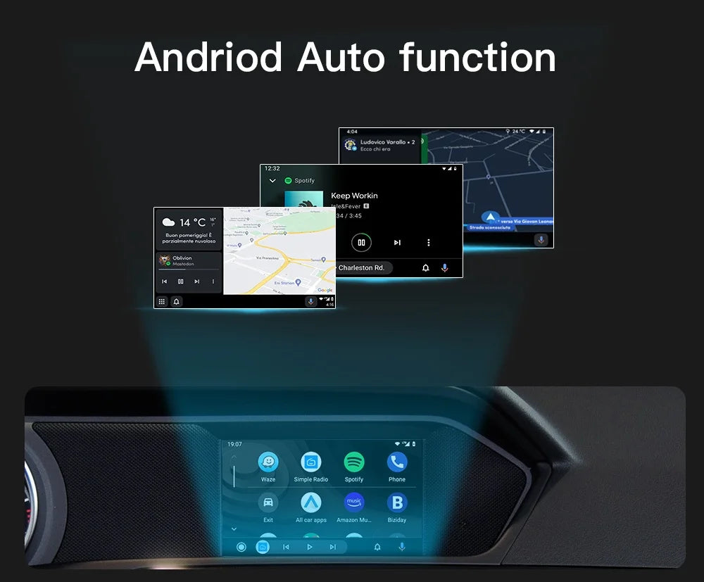 AUTOABC Wireless CarPlay Android Auto for Mercedes Benz A B C E Class GLA CLA GLK SLK CLS W204 W176 W246 X204 C117 NTG4.5/4.7