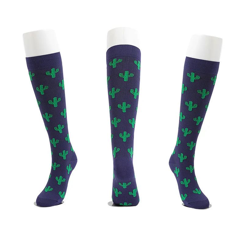 S-XXL Compression Socks Compression Socks for Varicose Vein Calf Riding Socks Stretch Open Toe Knee Socks