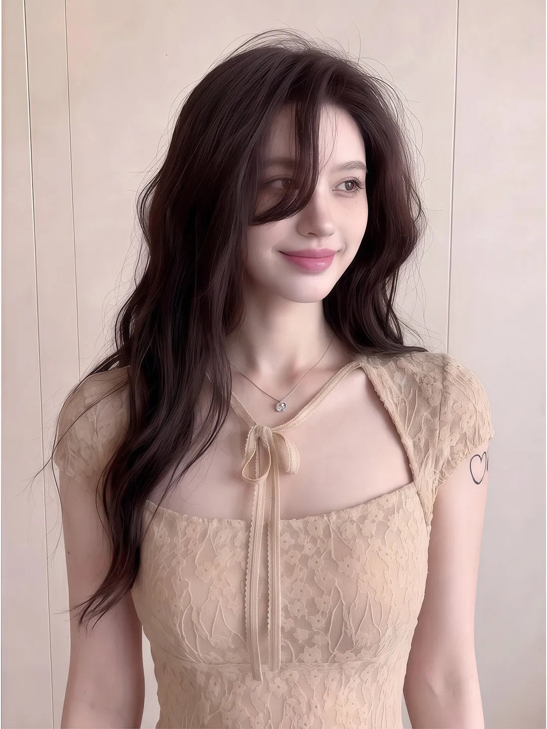 Pure Desire Lace Short Sleeve T-Shirt Women Summer Slim Fit Square Collar Knot Shoulder Top Trendy Spicy Girl Breathable