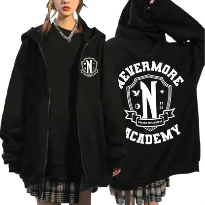 2025N Printed Hoodie Women Men Casual High Street Hip Hop Y2K Long Sleeve Fleece Sweatshirts Fall Winter Fashion Jacket Coat