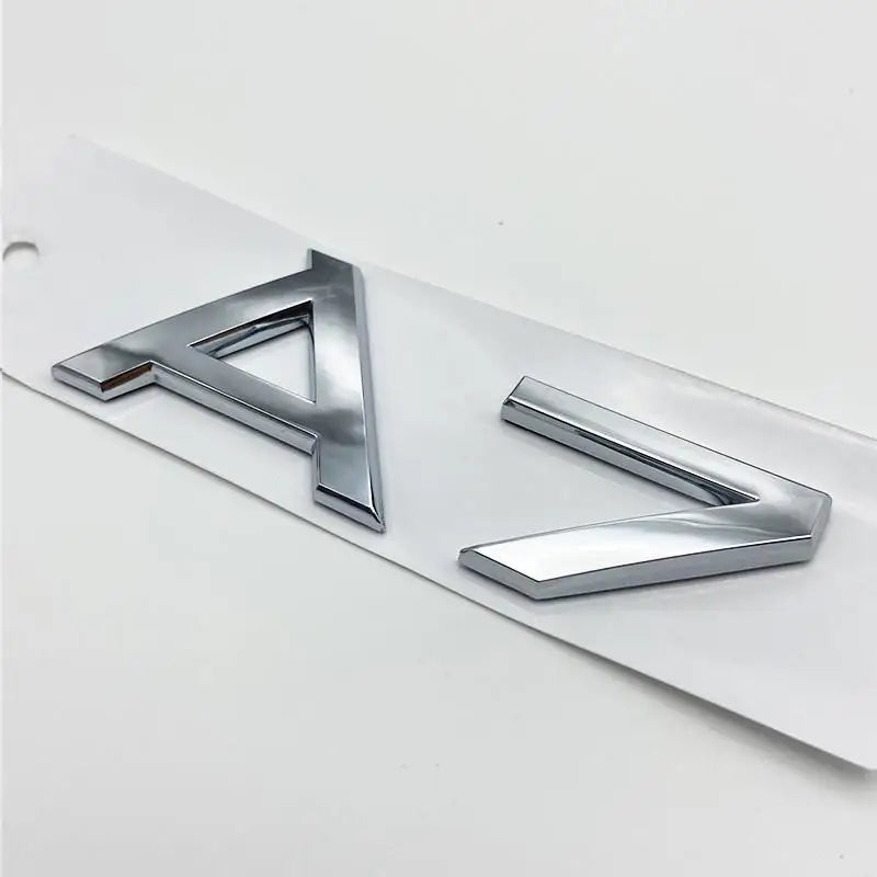 3D Chrome Glossy Black ABS TDI TFSI Car Rear Emblem Sticker for Audi A1 A3 A4 A5 A6 A6L A7 A8 S3 S6 Q3 Q5 Q7 TT S RS