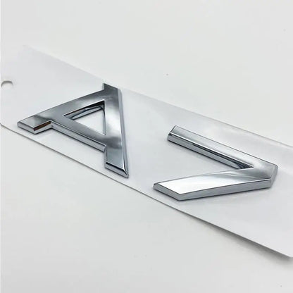 3D Chrome Glossy Black ABS TDI TFSI Car Rear Emblem Sticker for Audi A1 A3 A4 A5 A6 A6L A7 A8 S3 S6 Q3 Q5 Q7 TT S RS