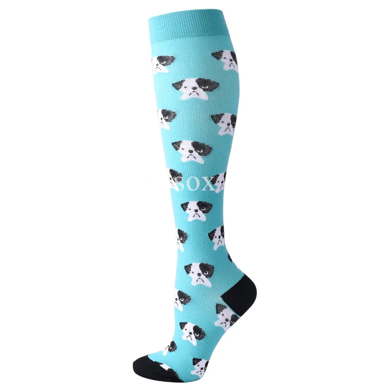 1Pair New Compression Stockings 20-30Mmhg Knee High Sports socks Fit Medical Varicose Veins Pregnant  Edema Diabetes Circulation