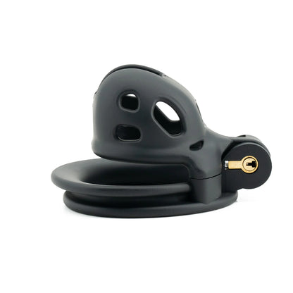 Black Small Short Male Plastic Chastity Lock Slave Cuckold Cock Bondage Cage Adult Sex Toys