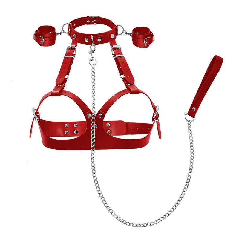 BDSM Pussy Handcuffs Sex Toys Games for Couples Slave Harness Cuffs Bondage Straps Erotic Obedience Turn Female Sex Kits 18+