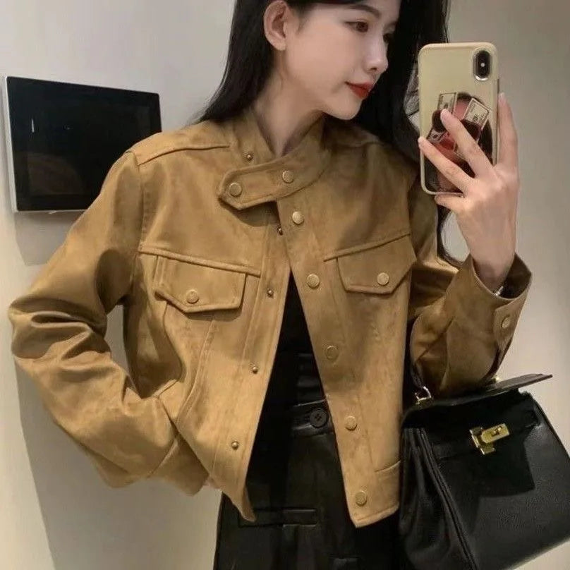 Bohemian Style Desert Jacket, Irregular Half Skirt Two-piece Elegant Women's Skirt Set Casual Suit for Women