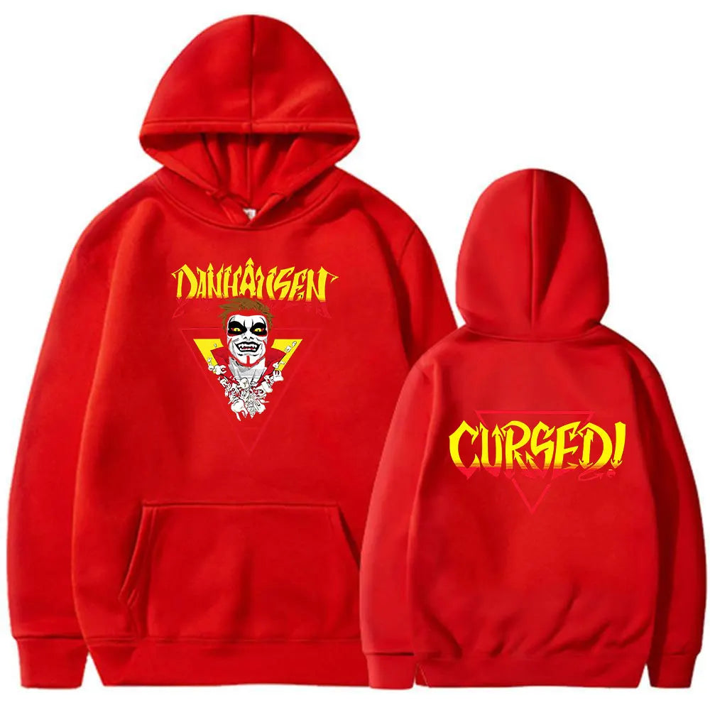 Danhausen Cursed Merch Hoodies Men's Women Clothing Fashion Hip Hop Hooded Sweatshirt Vintage Long Sleeves Pullovers Streetwear