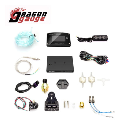 DRAGON GAUGE 10 in 1 Race Dash Panels OLED Digital Display Full Sensor Kit Car Multi-Function Dashboard Fit for 12V Car