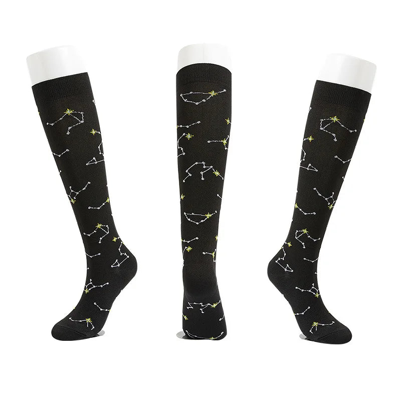 S-XXL Compression Socks Compression Socks for Varicose Vein Calf Riding Socks Stretch Open Toe Knee Socks