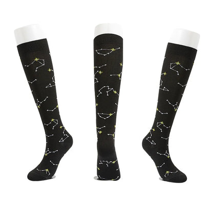 S-XXL Compression Socks Compression Socks for Varicose Vein Calf Riding Socks Stretch Open Toe Knee Socks