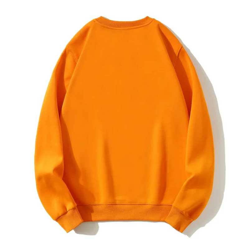 Fashion 100%Cotton Round Neck Sweater with fleece Custom Logo Printed Personal Group Brand Embroidery Design Men and Women thick