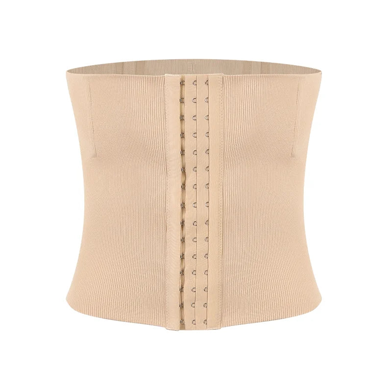 Slimbelle Men Shapewear Ribbed Belt Tummy Control Band Slimming Comprssion Fajas High Stretch Body Shaper Back Support Corset