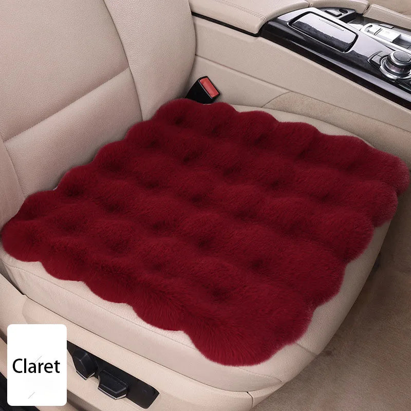 Winter Plush Rabbit Covers Car Seats Cushion Universal Keep Warm Ultra-Soft Auto Chair Protector Pad Car Interior Accessories
