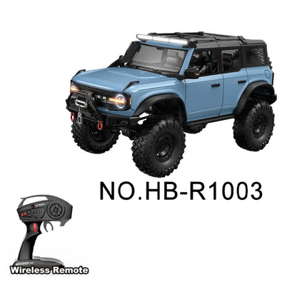 1/10 RC Car 4WD RTR HB R1001 Horse Full Scale with LED 2.4G Electric Remote Control Rock Buggy Off-road Vehicle Toys Boys Gifts