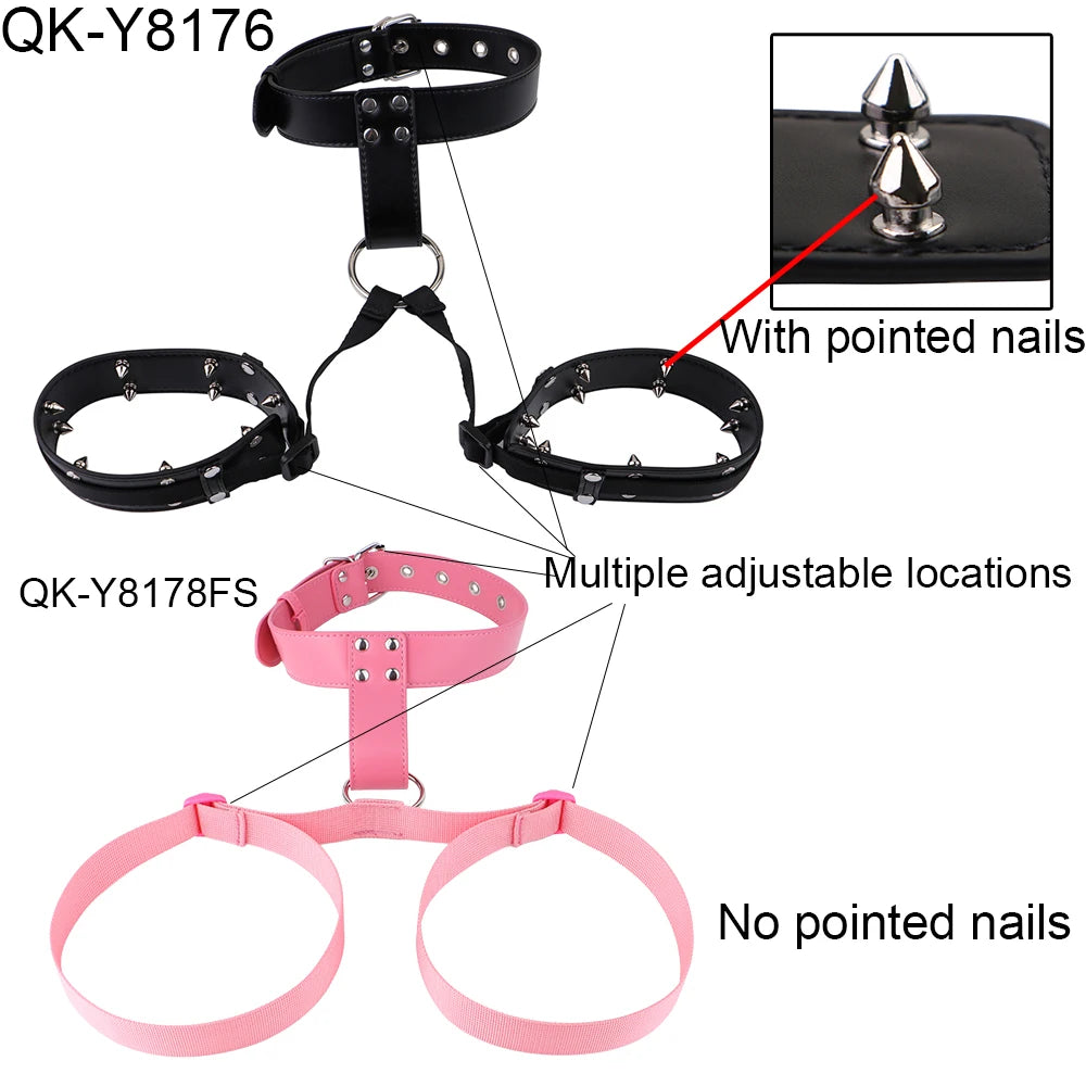 QKKQ Chest Harness Belt PU Leather And Webbing Erotic Bra Breast Flirting Chest Binder Breast Bondage BDSM Sex Toys For Women