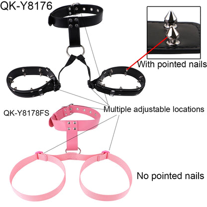 QKKQ Chest Harness Belt PU Leather And Webbing Erotic Bra Breast Flirting Chest Binder Breast Bondage BDSM Sex Toys For Women