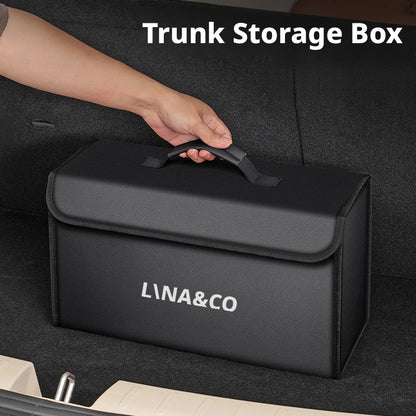 Car trunk storage box is suitable for Lynk & Co 01 02 03 05 06 07 08 09 10 Z10 Z20 900 2019-2025 leather car trunk tool box