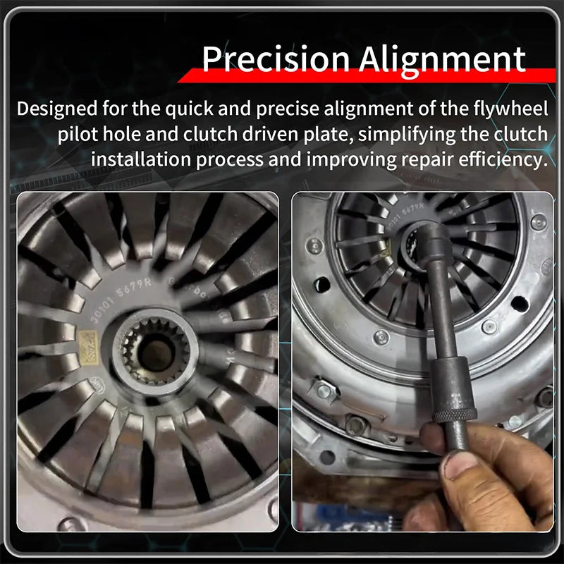 17Pcs Clutch Aligning Kit Flywheel Pilot Hole Clutch Drive Plate Alignment Tool for Centered Accurate Installation Repair