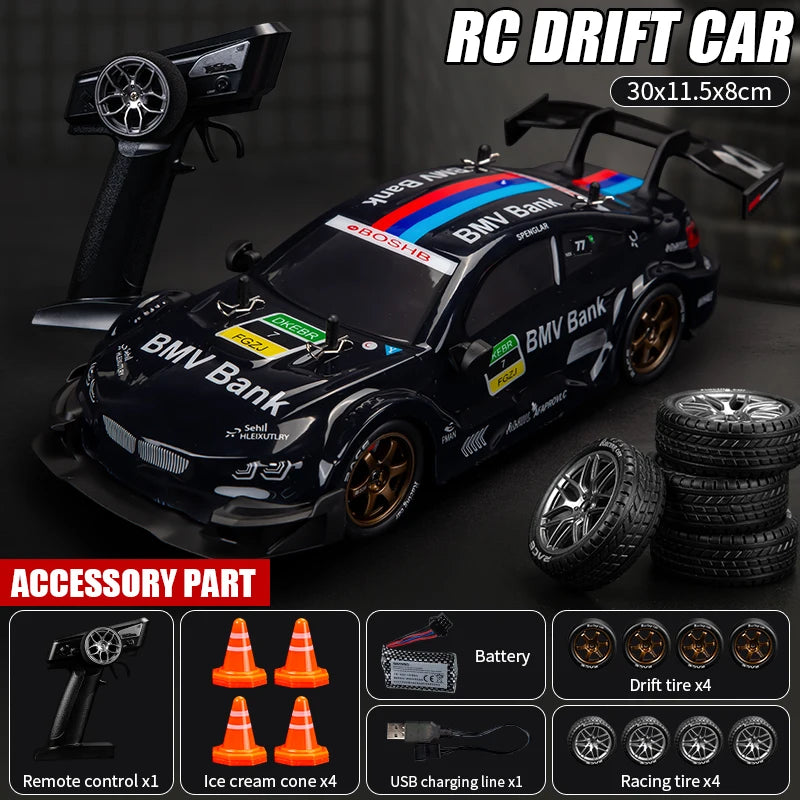 1: 16 Four-Wheel Drive Remote Control Car Simulation Headlight Variable Speed Drift Racing Car Children's Electric Toy Car Model