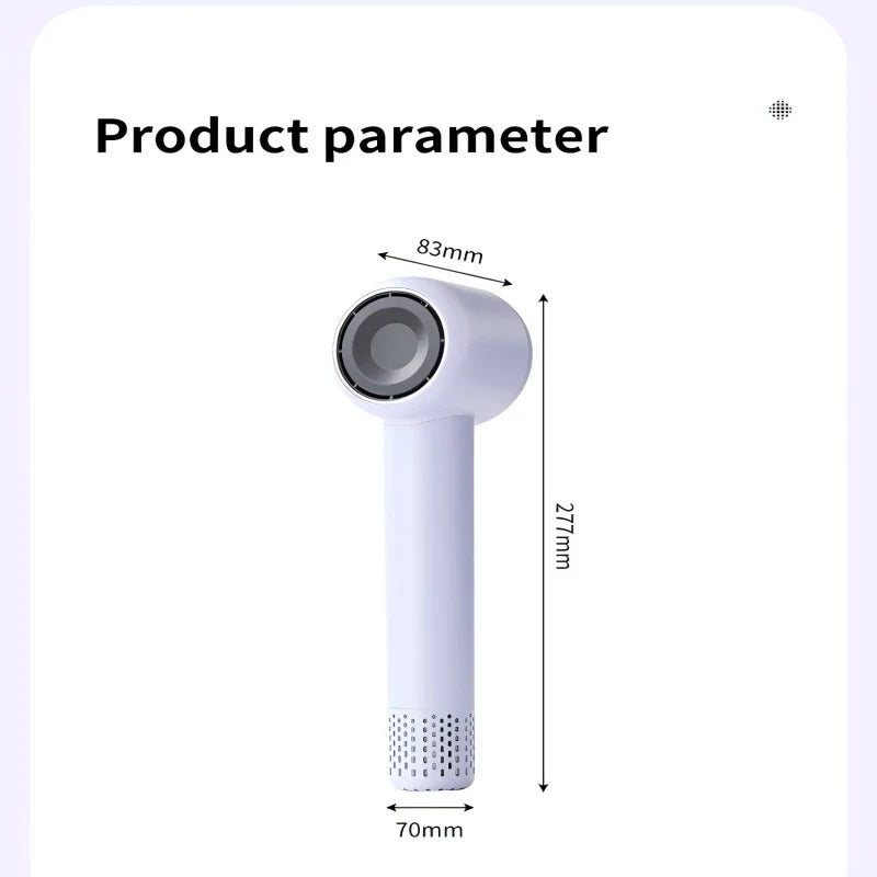 Leafless High Speed Hair Dryer, 110000RPM Negative Ion Hair Care, Smart Temp Control Quiet Fast Drying Blow Dryer