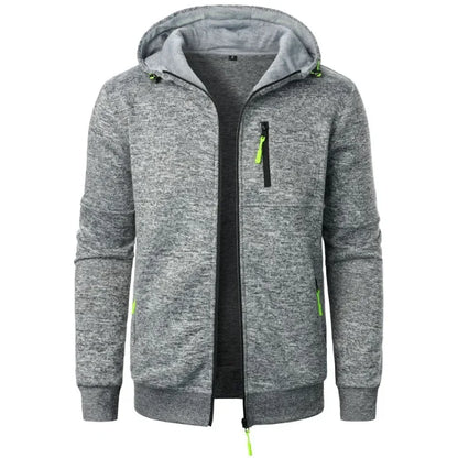 New Streetwear Men's Long Sleeve Sweatshirts for Men Zipper Hooded Oversize Winter Warm Jacket Coat Outdoor Tracksuit Men