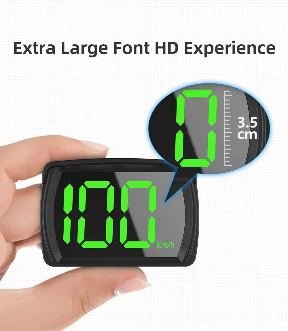 Car GPS HUD Head Up Display Universal Digital Speedometer Projector Kmh/Mph Big Font Speed Meter Displayer USB Cable Plug & Play