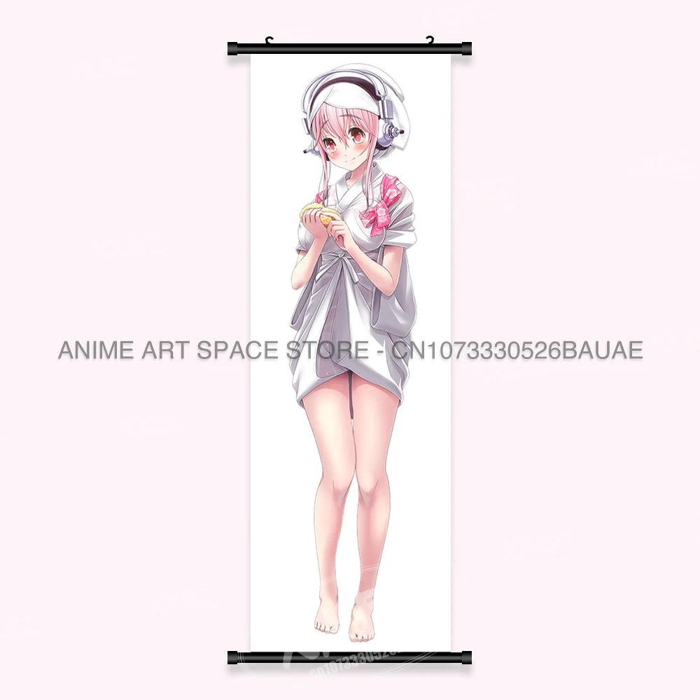 Video game Wall Artwork Canvas Scrolls Picture Anime Movie Role Poster Hanging Painting Print Home Decoration For SUPER SONICO