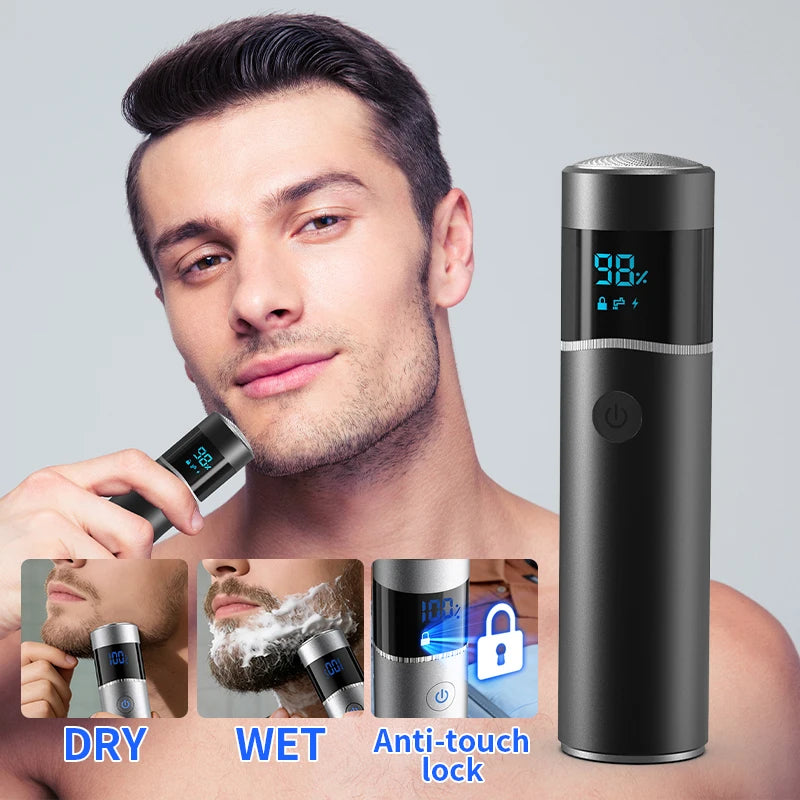 Portable Mini Men's Electric Shaver IPX7 Waterproof Razor Beard Trimmer for Travel and car Portable Shaving Machine