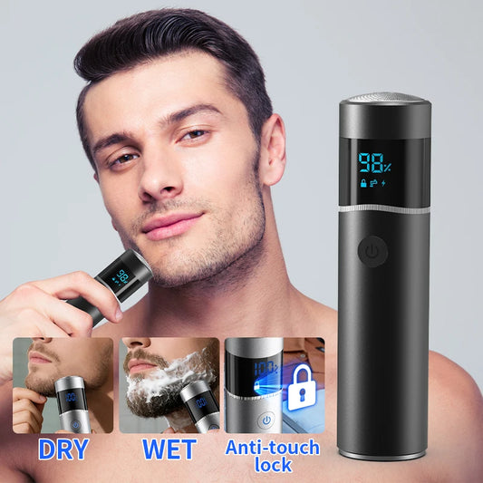 Portable Mini Men's Electric Shaver IPX7 Waterproof Razor Beard Trimmer for Travel and car Portable Shaving Machine