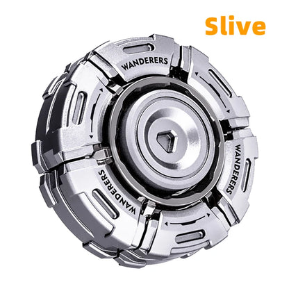 Ultra-Smooth Glowing Fidget Toy Spinner Stress Relief Focus Tool for Anxious Adults Kids with Cool Armor Opening EDC Toy