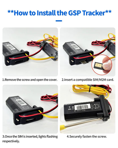 TrackerKing GPS Tracker ST901 Waterproof Vehicle Tracking Device Motorcycle Car with Real-Time Tracking GPS GSM SMS