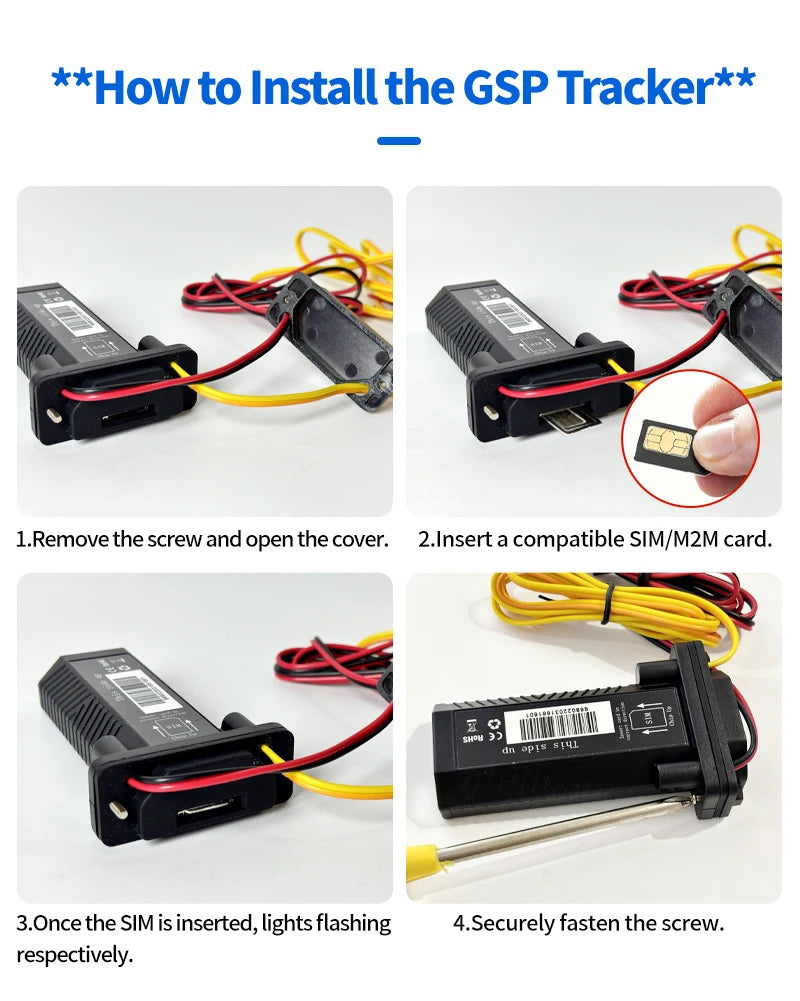 TrackerKing GPS Tracker ST901 Waterproof Vehicle Tracking Device Motorcycle Car with Real-Time Tracking GPS GSM SMS