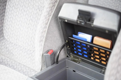 For 87-04 Nissan Safari Y60, storage grille compartment at the bottom of the armrest lid. For Nissan Patrol Y60 accessories.