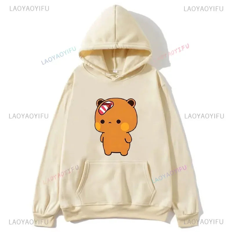 Couple Hoodies Bubu Dudu hoodie Sweatshirt Cartoon Kawaii Print Pullover Harajuku Men Women Sudaderas warm fleece hooded