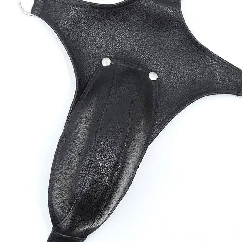 Mens PU Leather Body Harness Chest Strap Suspenders with Pouch BDSM Bondage Fetish Gear Role Play Adult Sex Toy for Men Gay