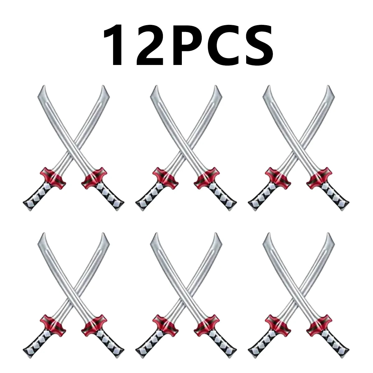 12 pcs Inflatable Ninja Samurai Sword Inflatable Samurai Sword Toy Inflatable Samurai Sword Toy