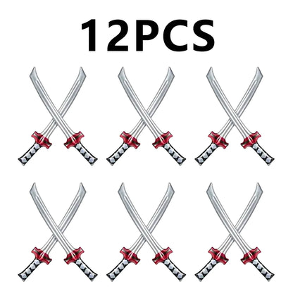 12 pcs Inflatable Ninja Samurai Sword Inflatable Samurai Sword Toy Inflatable Samurai Sword Toy