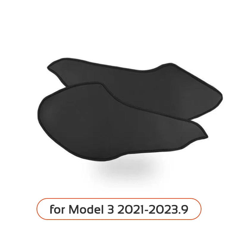 For Tesla Model 3 Y 2021-2026 LHD Center Console Two Side Anti Kick Pad Protector PU Leather Sticker Foot Cover Car Accessories