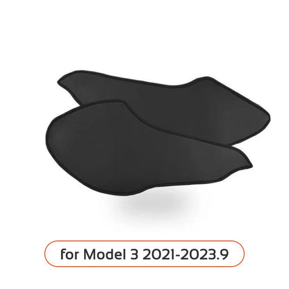 For Tesla Model 3 Y 2021-2026 LHD Center Console Two Side Anti Kick Pad Protector PU Leather Sticker Foot Cover Car Accessories