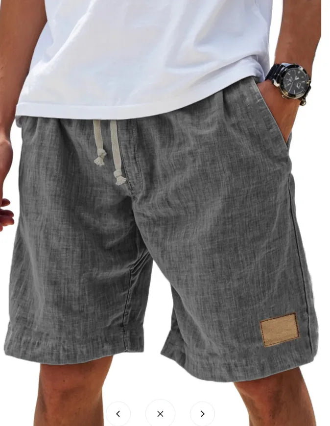 Retro Cotton Linen Shorts for Men Fashion Streetwear Men's Casual Loose Short Pants Roupas Harajuku Linen Shorts Men Clothing