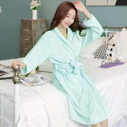 Thiened Long Pajamas Couples Flannel Spwear Coral Fce Home Clothes Men Women Robe Autumn Winter Nightgown Casual Sle