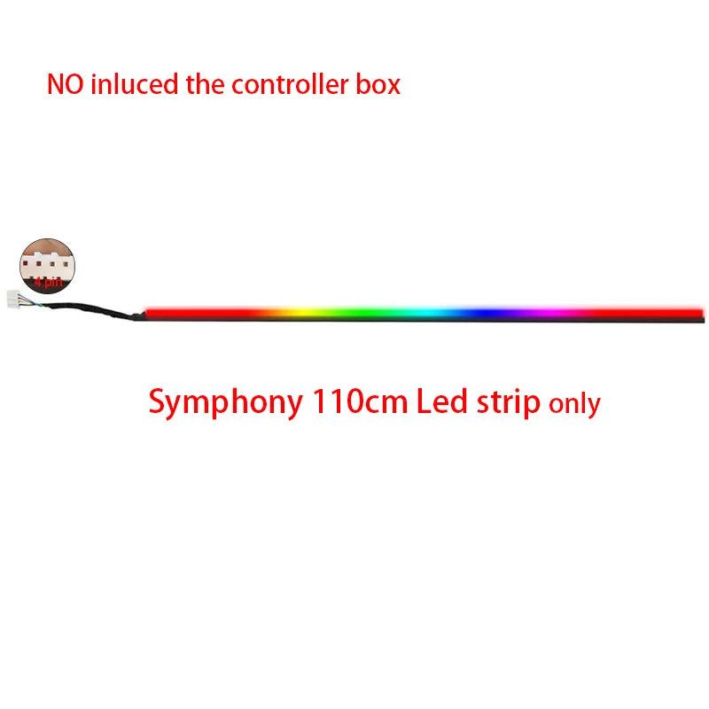 22in1 Symphony Car Ambient Light RGB 213 Color Universal Car Accessories Interior LED Lights Strip Acrylic Backlight Guide Light