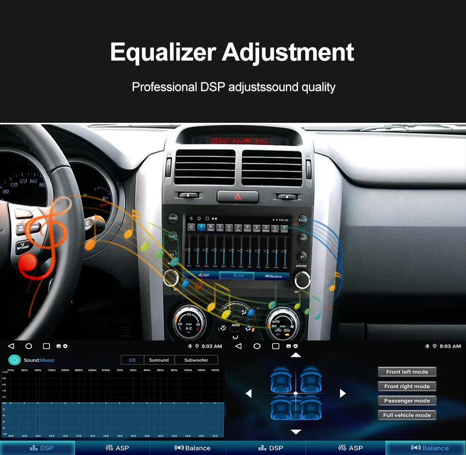 Android Car Radio 7' Multimedia Wifi GPS for Suzuki Grand Vitara 3 2005-2015 with Carplay AndroidAuto Stereo