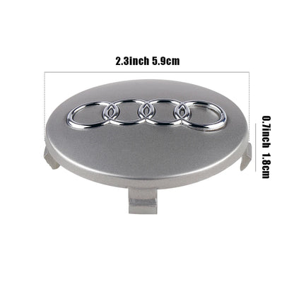4PCS 59mm Car Wheel Center Hub Caps Replacement Hubcap Tire Rim Decoration Covers For Audi A1 B6 B7 A3 B8 A5 A4 A6 C5 C6 8P B5
